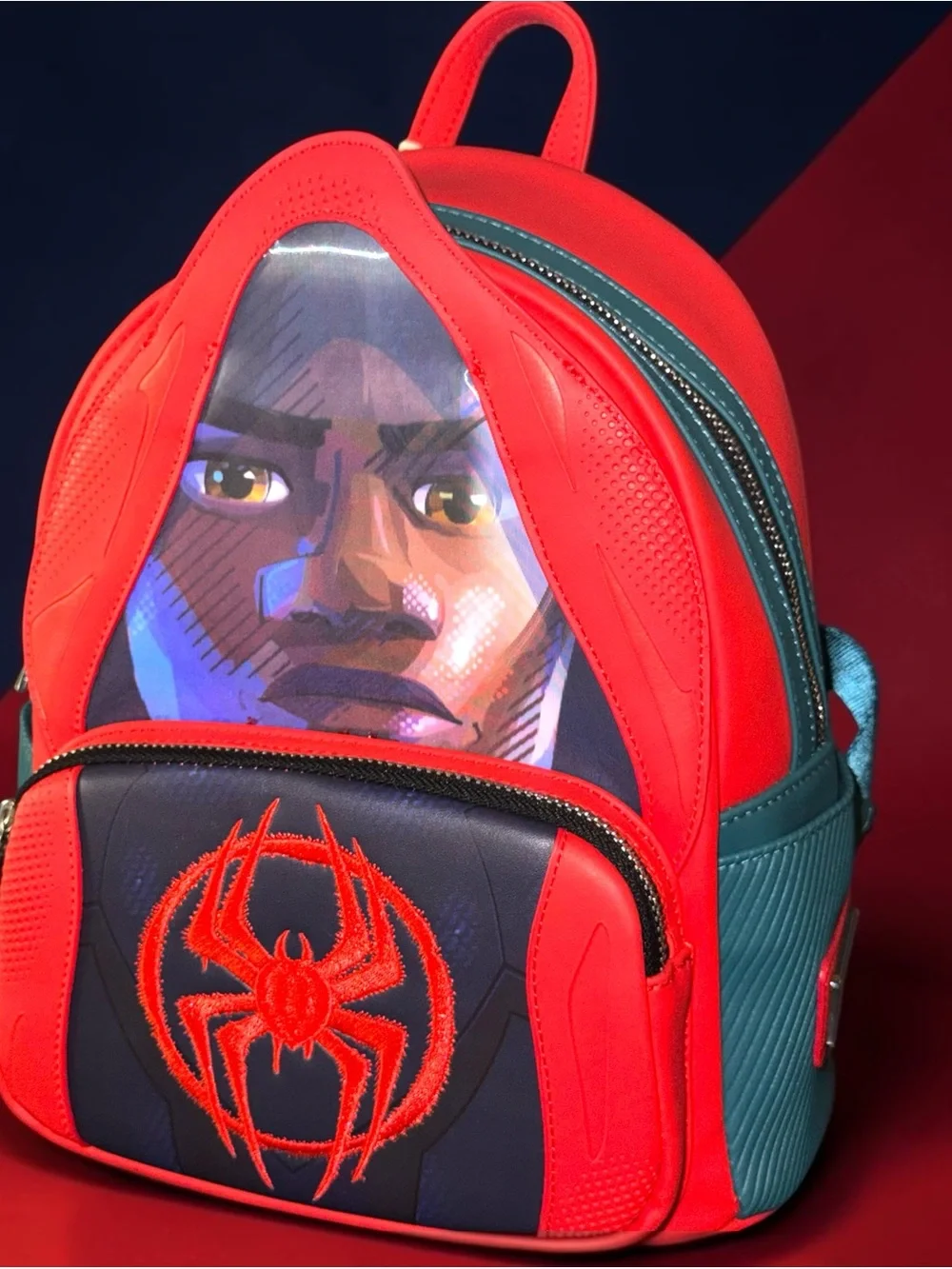 Loungefly Marvel Spiderverse Miles Morales Lenticular Cosplay Mini Backpack